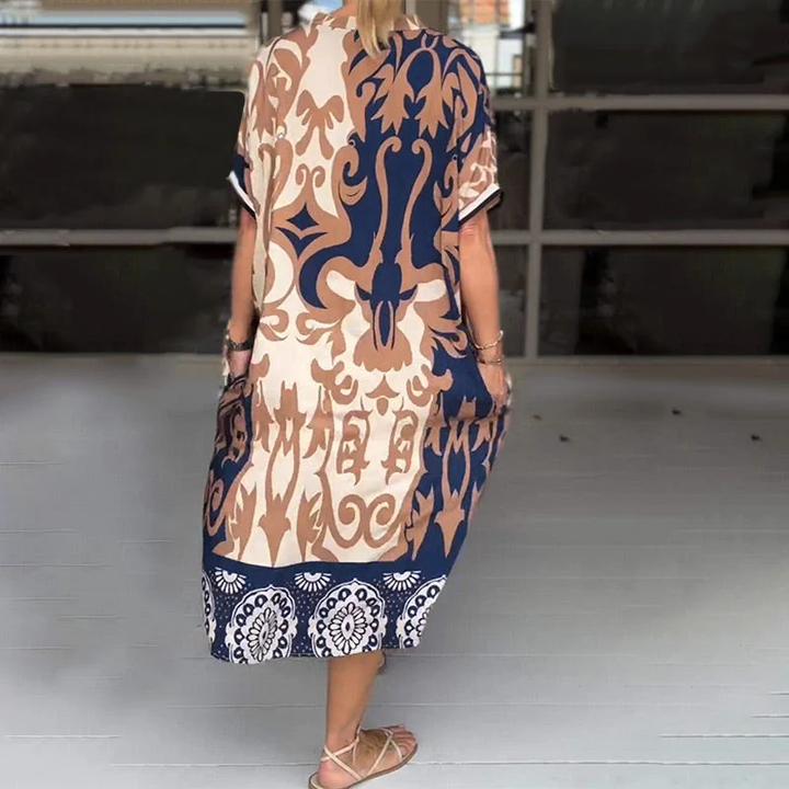 Amanda | Bohemian Printed Dress – Relaxed, Artistic &amp; Effortless