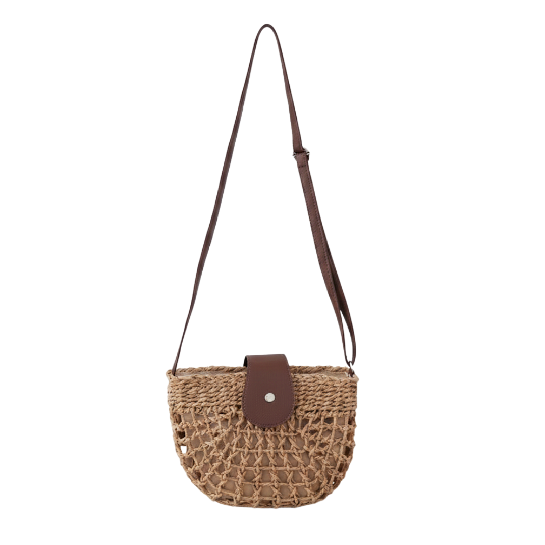 CALLA™ – Boho Hollow-Out Straw Crossbody Bag