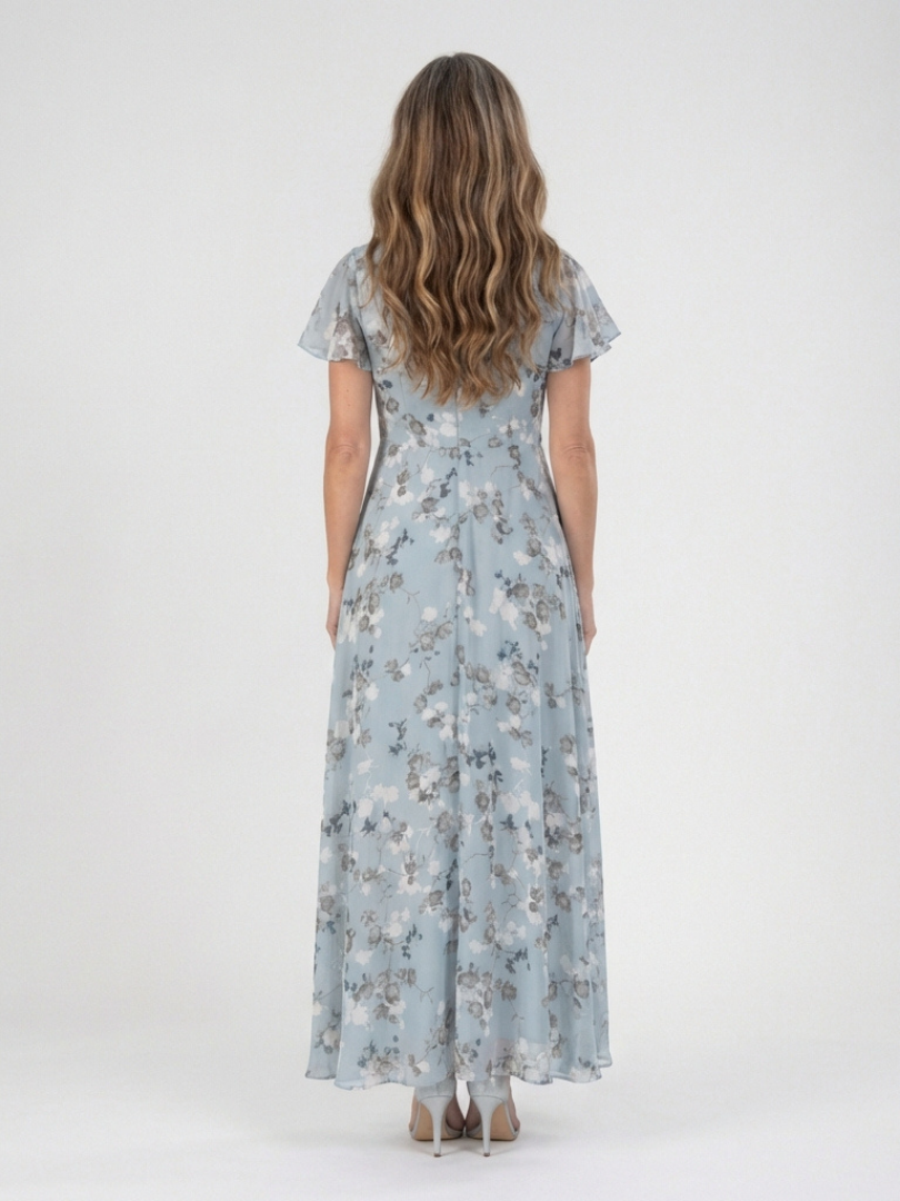 Ismeria™ - Floral Chiffon Maxi Dress