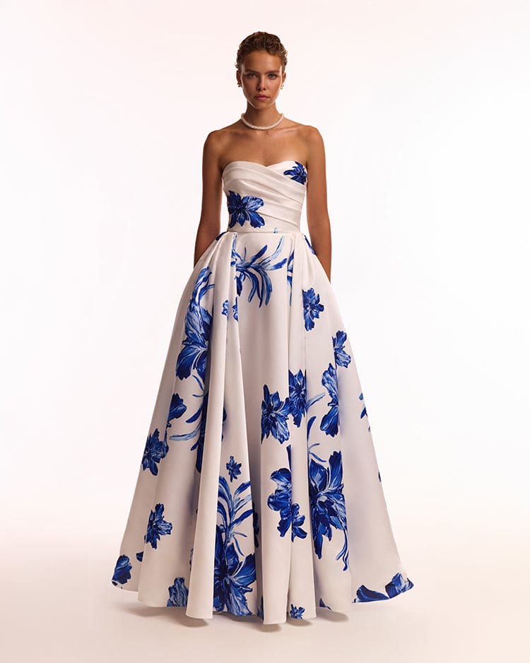 Elara | Printed Backless Maxi Dress