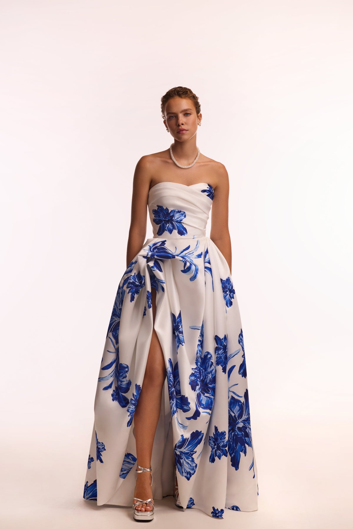 Elara | Printed Backless Maxi Dress