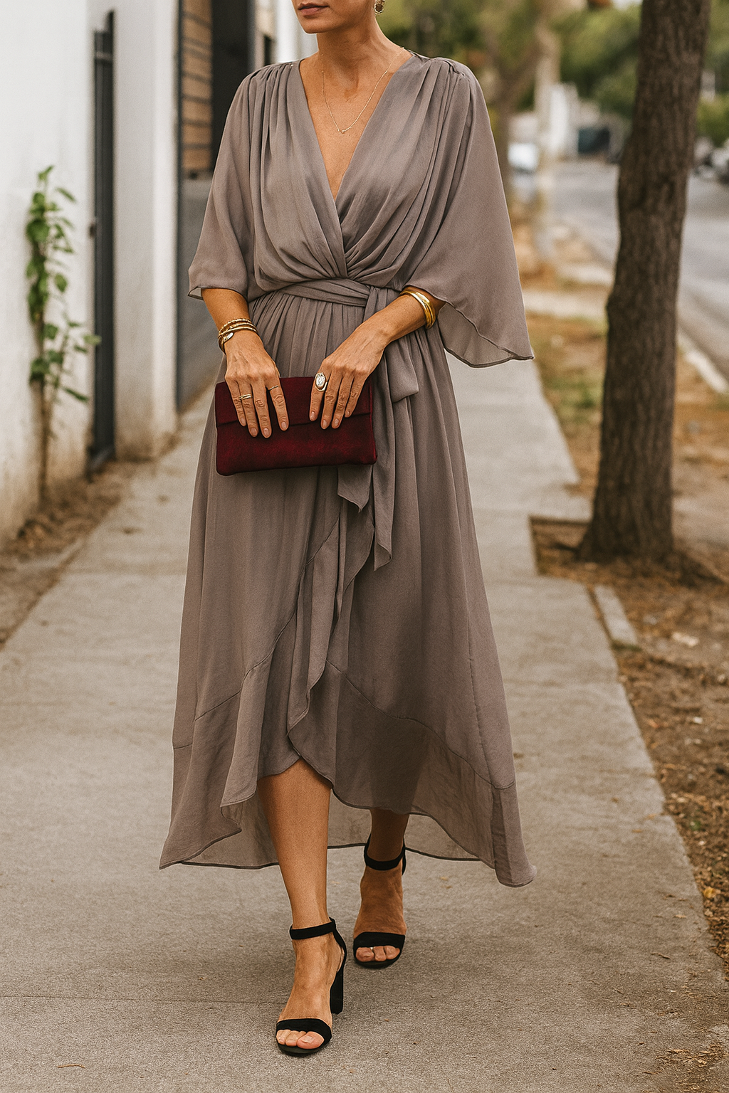 Monica | Chiffon V-neck Dress