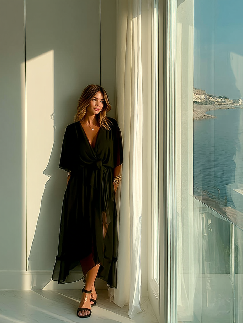 Monica | Chiffon V-neck Dress
