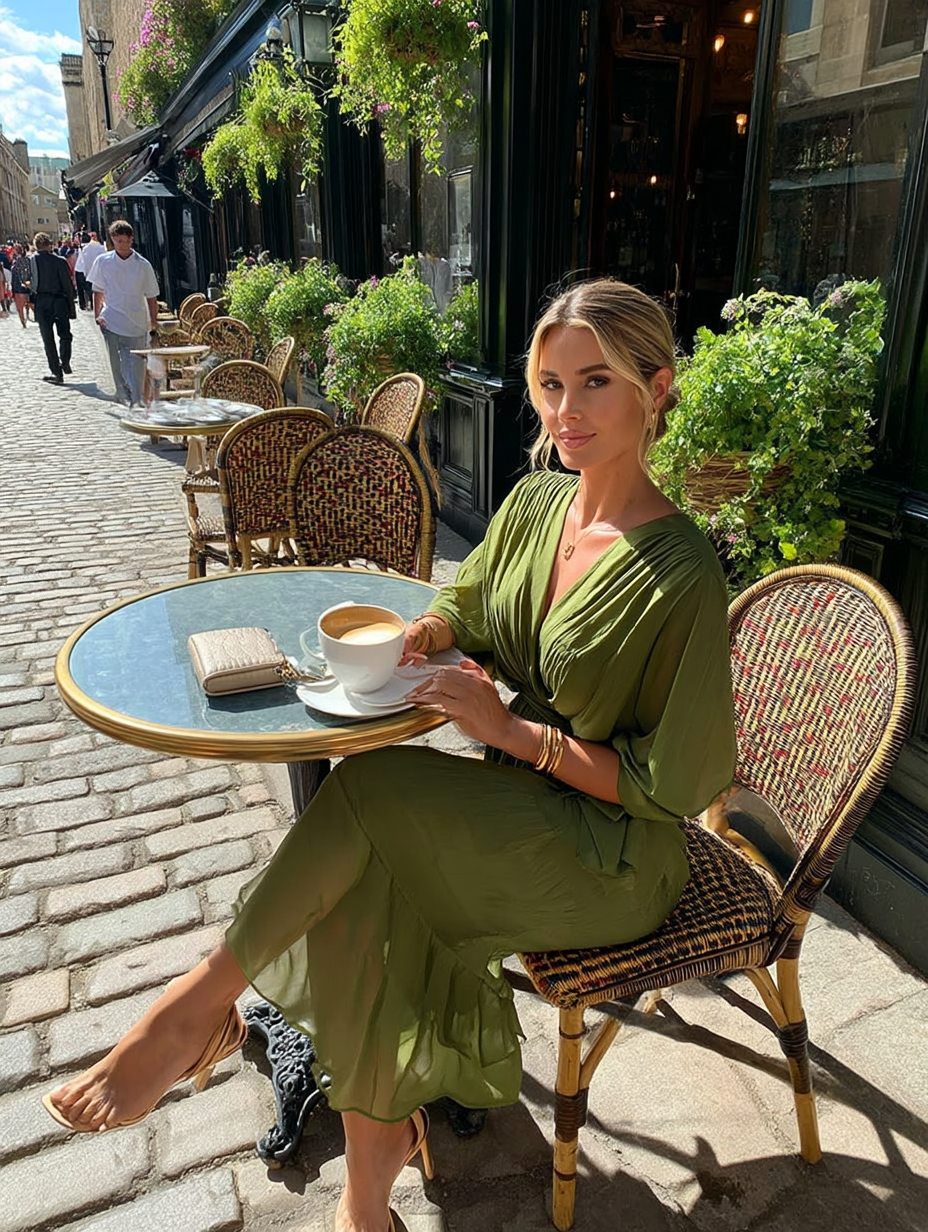 Monica | Chiffon V-neck Dress