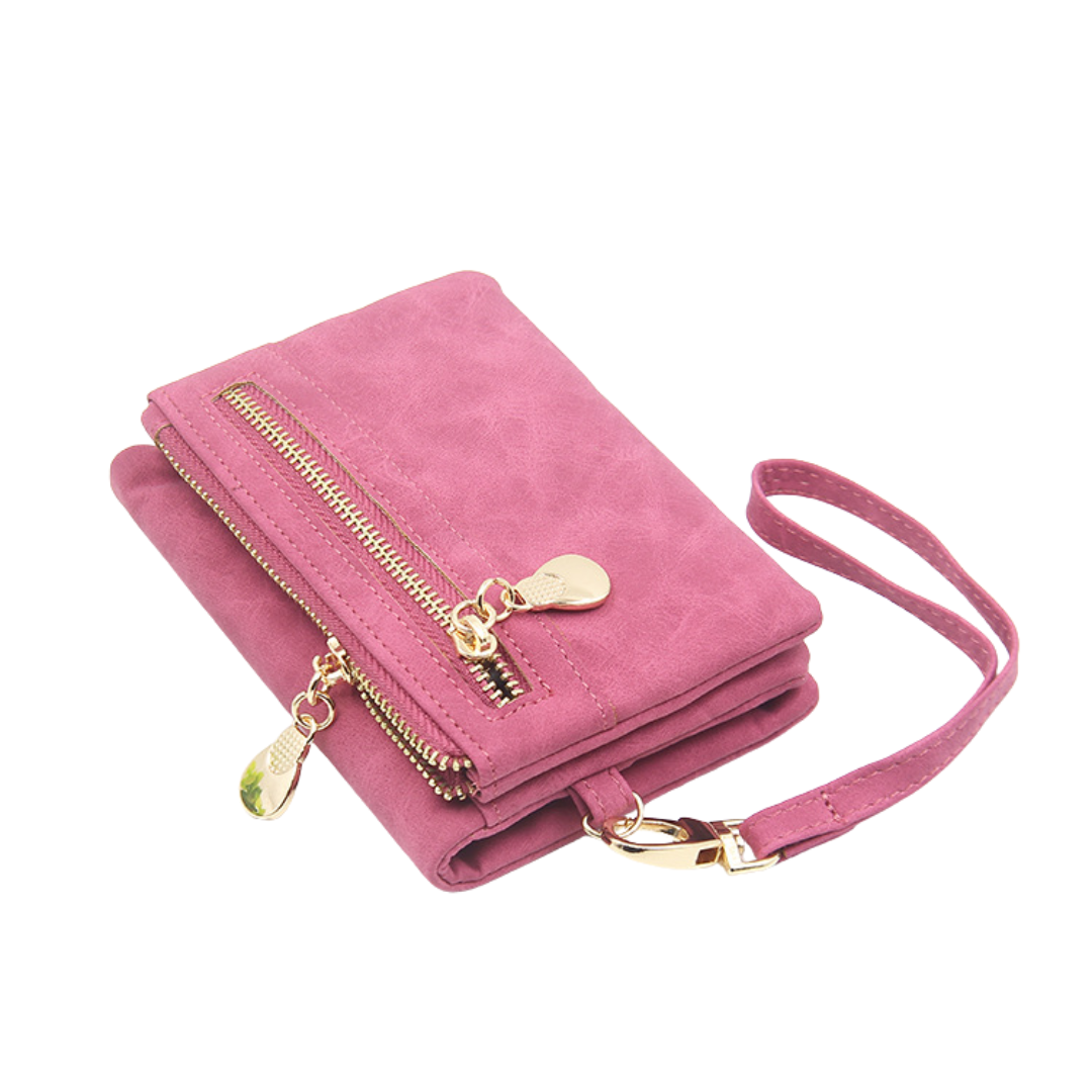 WINIFRED™ – Vintage Zip-Around Mini Wristlet Wallet