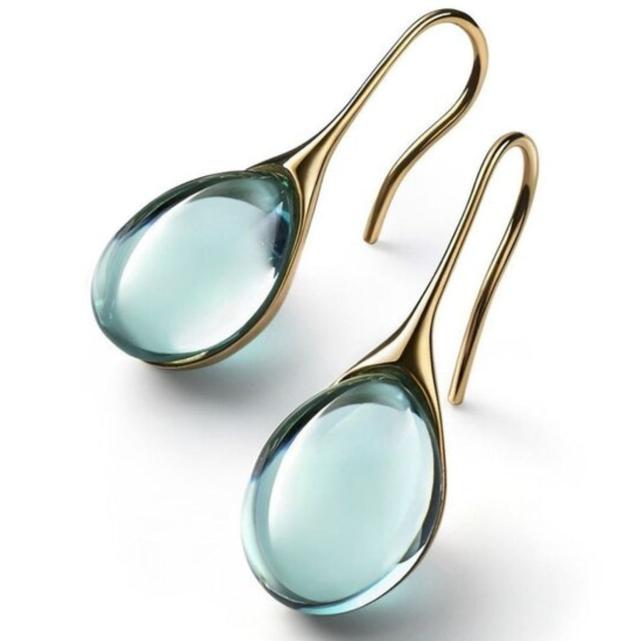 ROMYT - Crystal Drop Earrings in Gold
