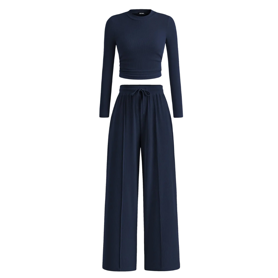REMIT - Ribbed Knit Crop & Wide
