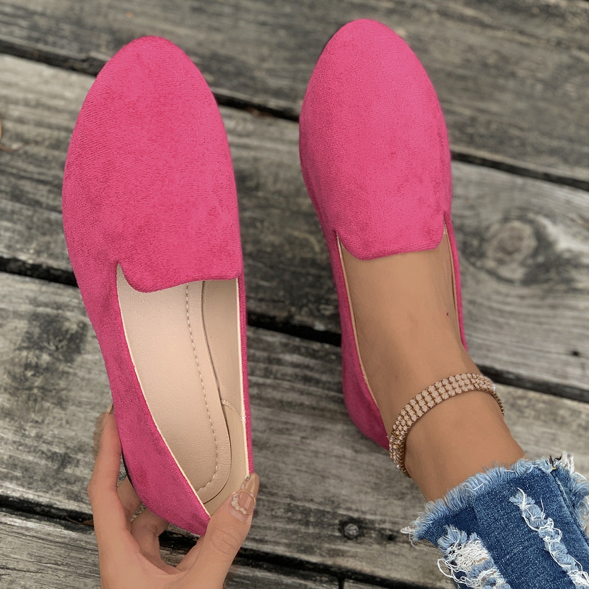 SHERNAT - Solid Color Flats Soft Sole
