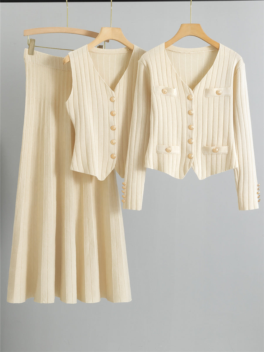 XANDYT - V-Neck Buttoned Vest and High