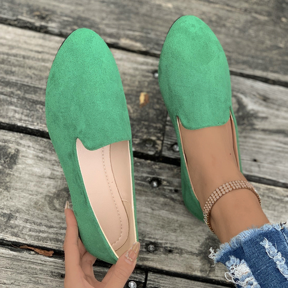 SHERNAT - Solid Color Flats Soft Sole