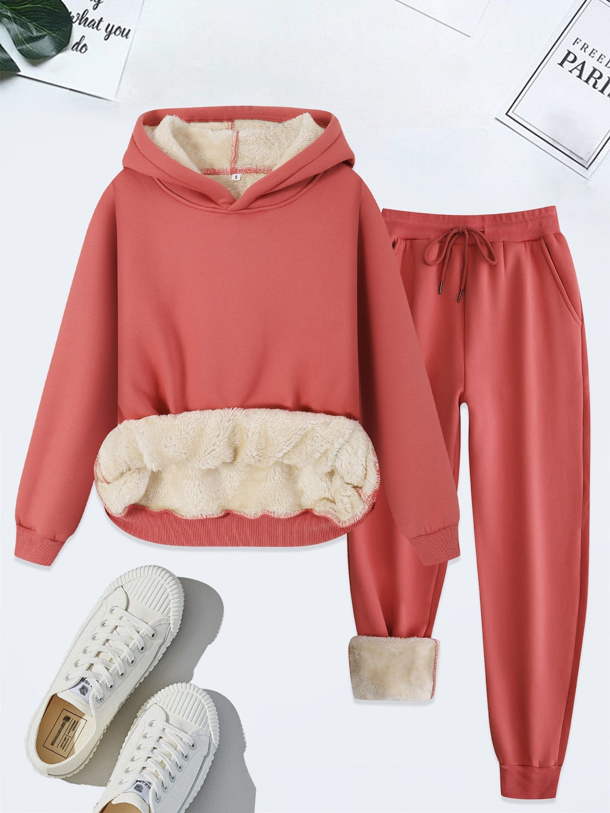 FORDAT - Cozy Solid Color Hoodie