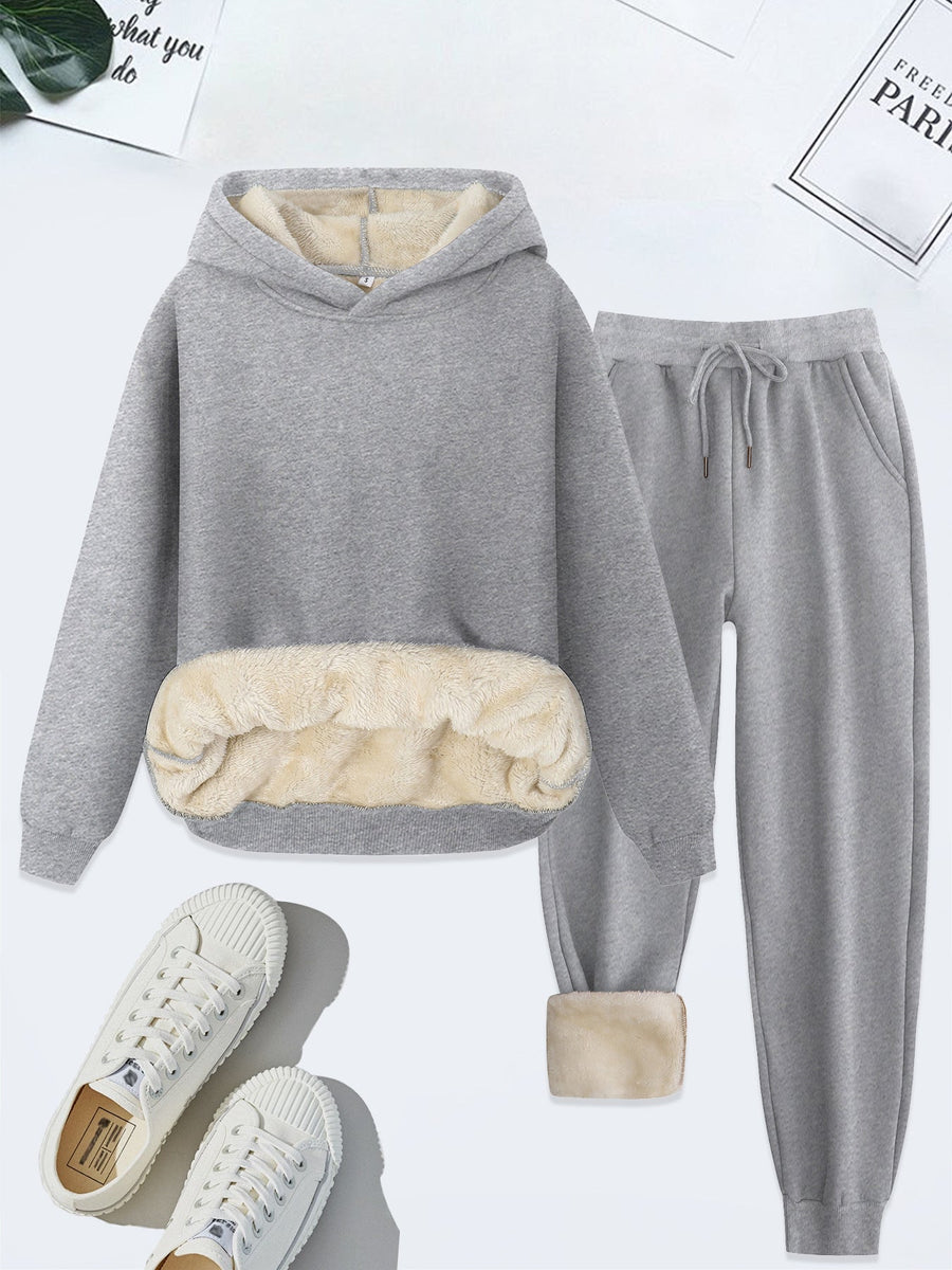 FORDAT - Cozy Solid Color Hoodie