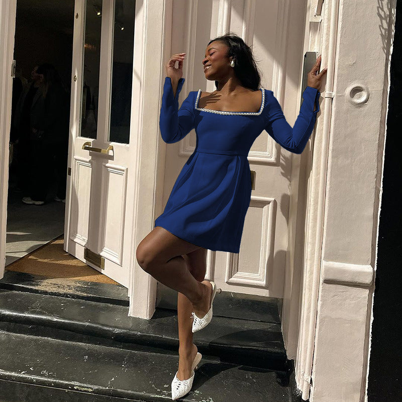 ALAIRET - Classy Backless Long Sleeve Square
