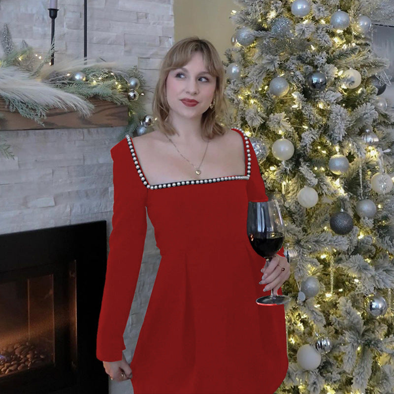 ALAIRET - Classy Backless Long Sleeve Square