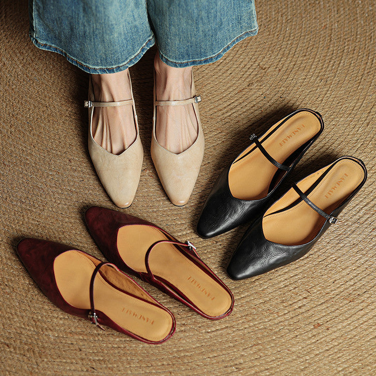 Orella | Genuine Leather Sabot Pumps