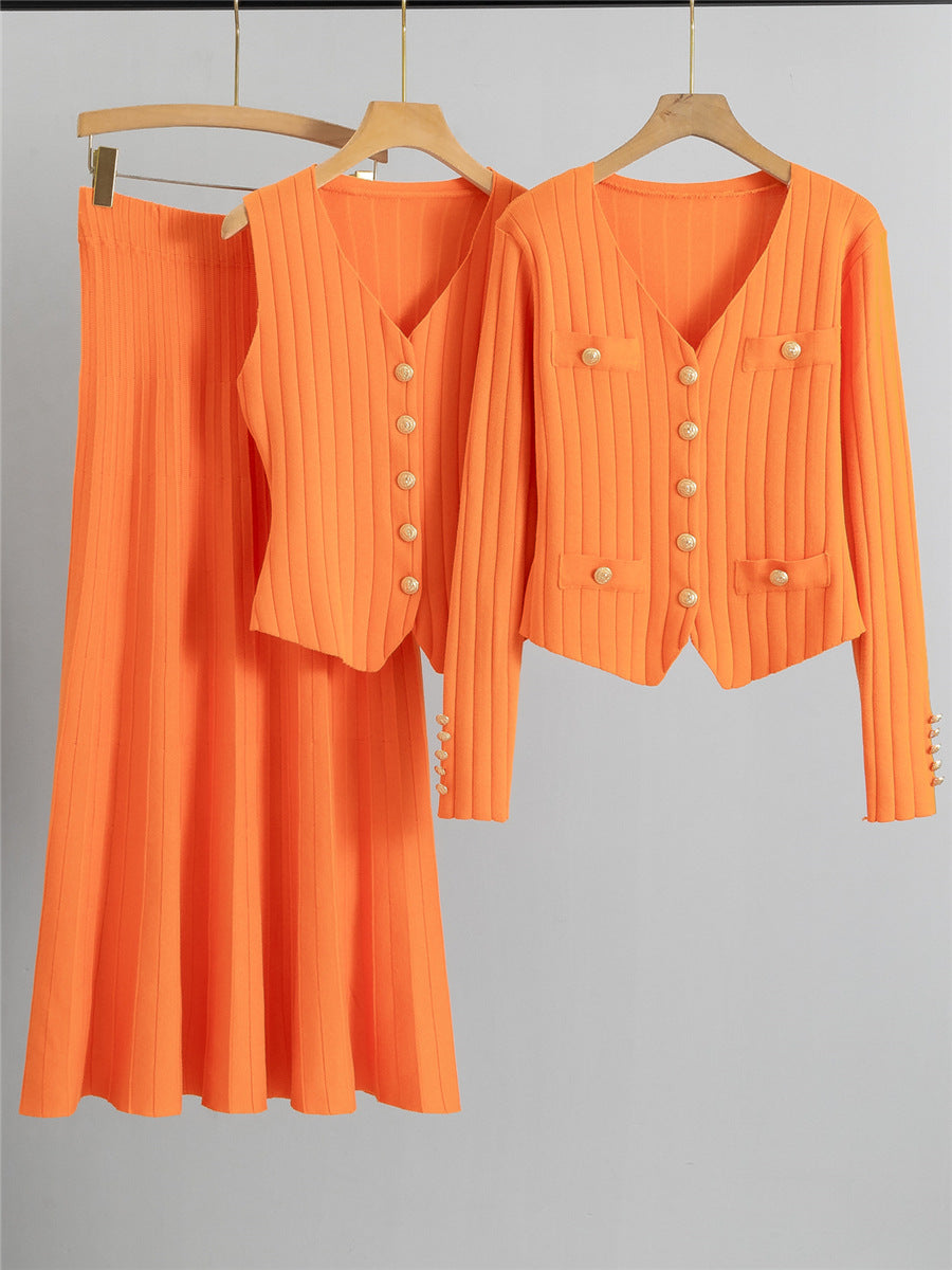 XANDYT - V-Neck Buttoned Vest and High