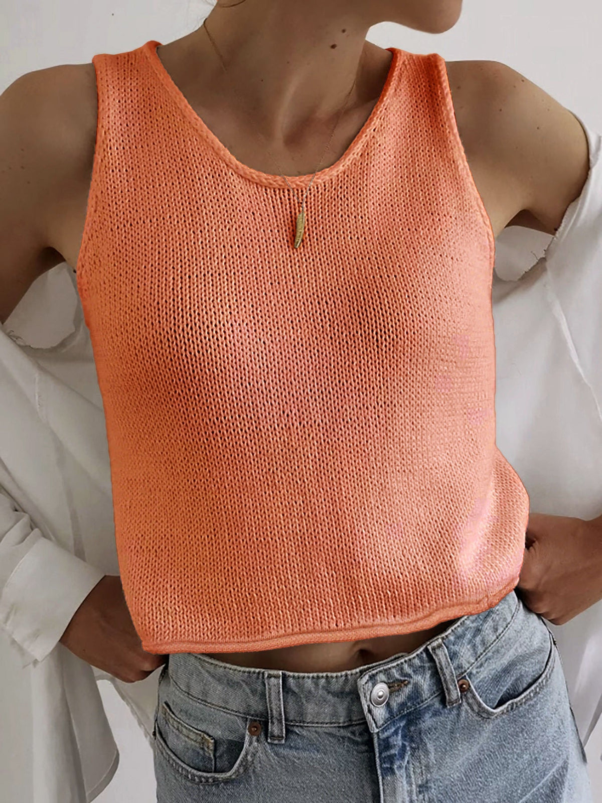 KAREEM™ - Casual Round Neck Vest Pullover Top