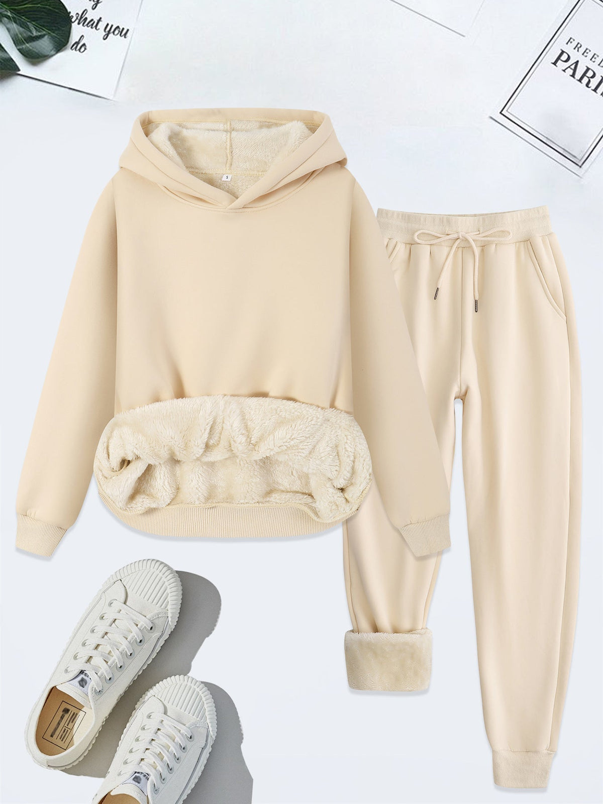 FORDAT - Cozy Solid Color Hoodie