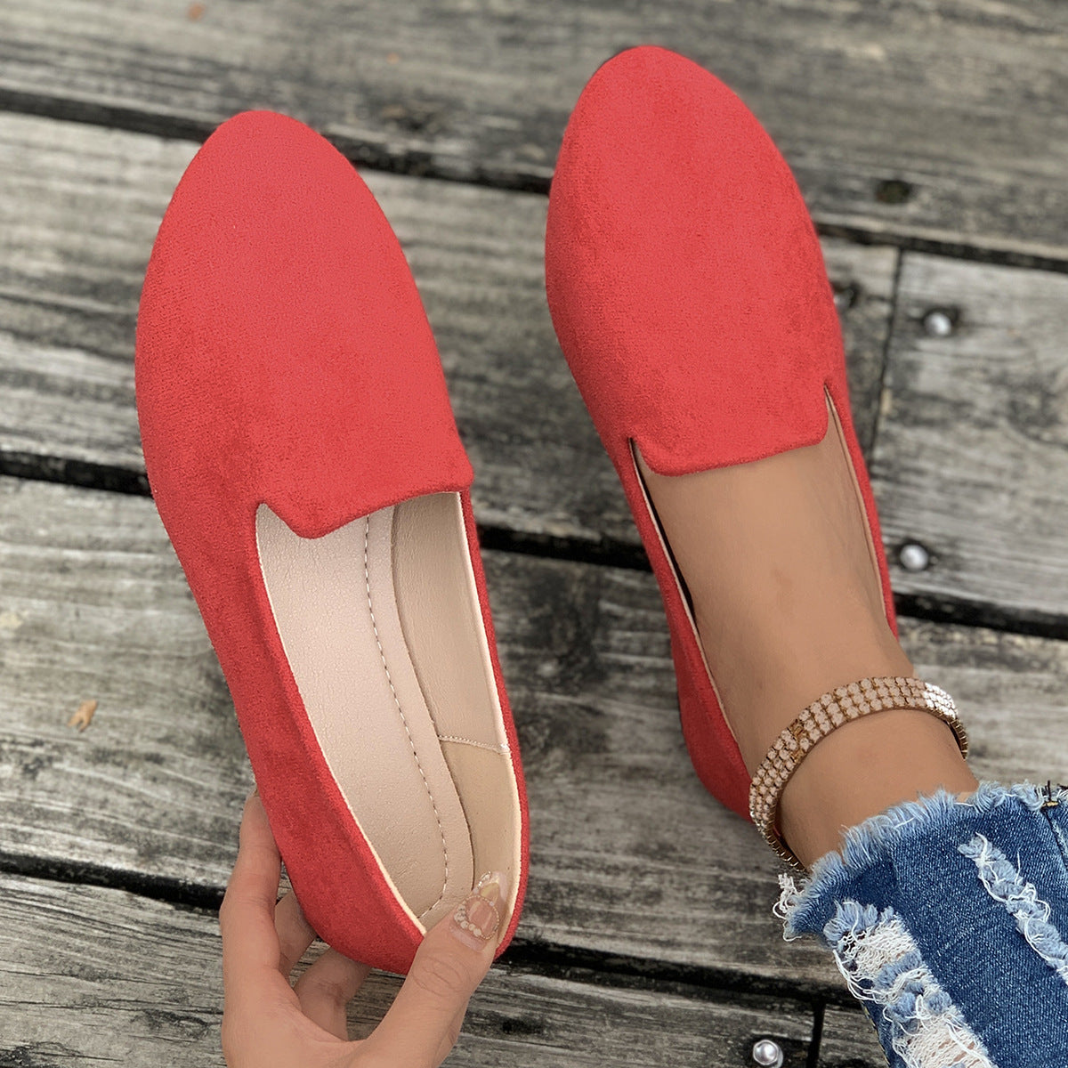 SHERNAT - Solid Color Flats Soft Sole