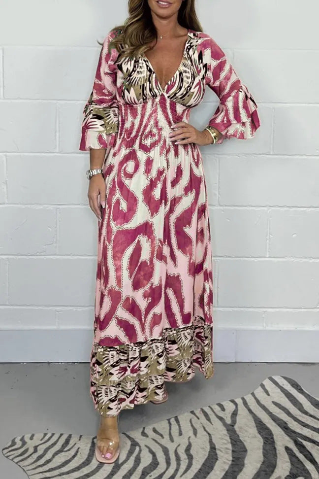 Vanessa | Safari Print Maxi Dress – Relaxed, Flowy &amp; Elegant