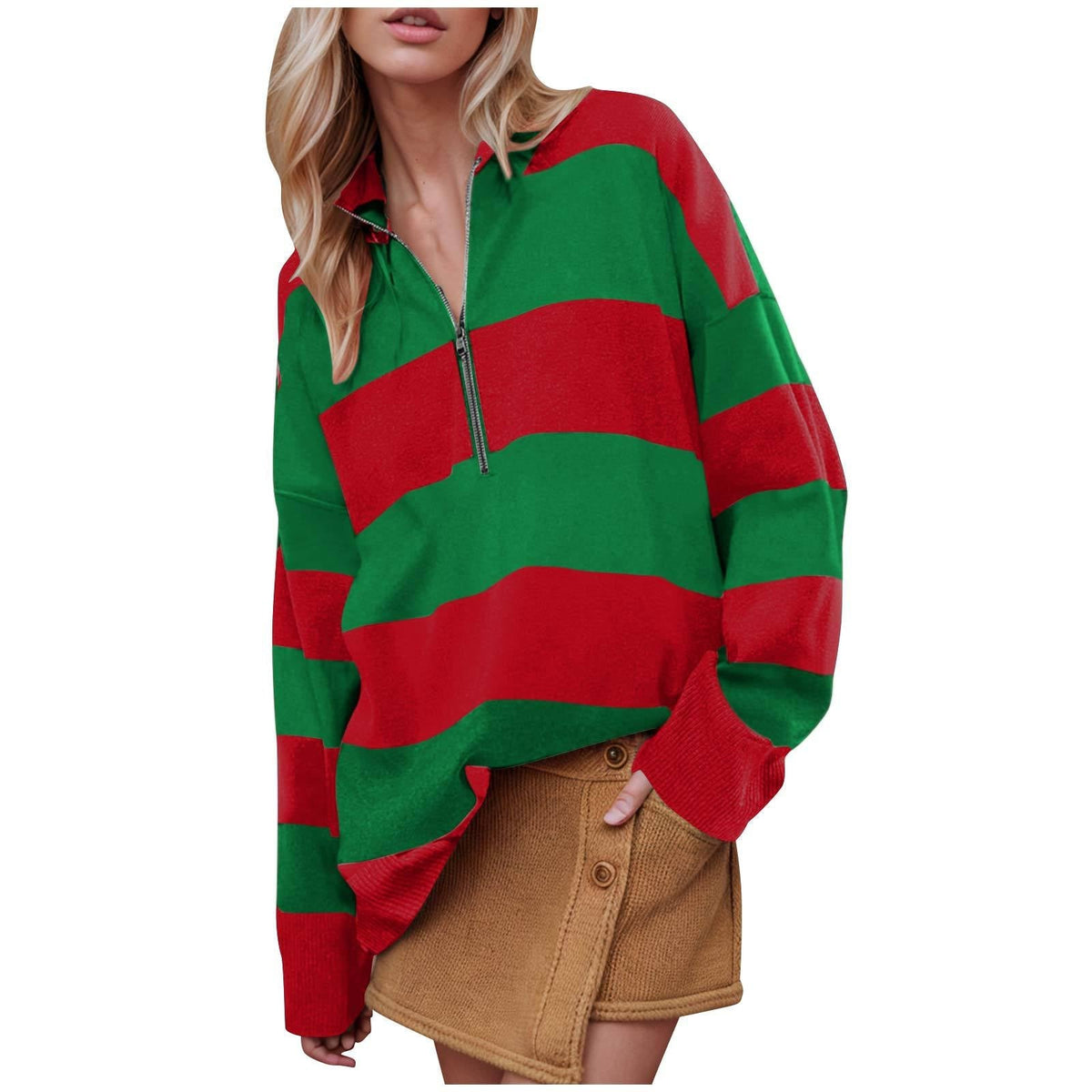 CAMILLAT - Comfy Long Sleeve Pullover Sweater