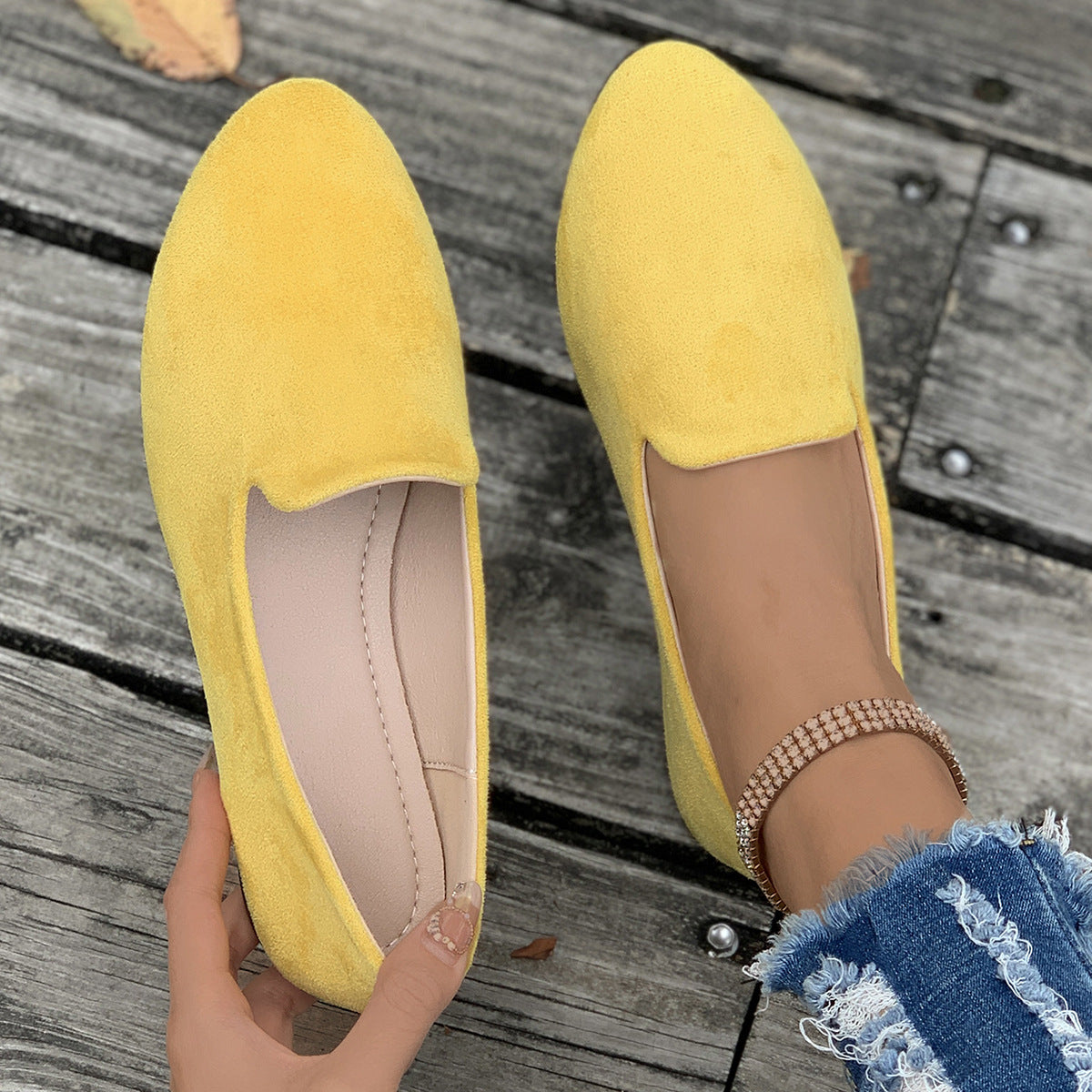 SHERNAT - Solid Color Flats Soft Sole