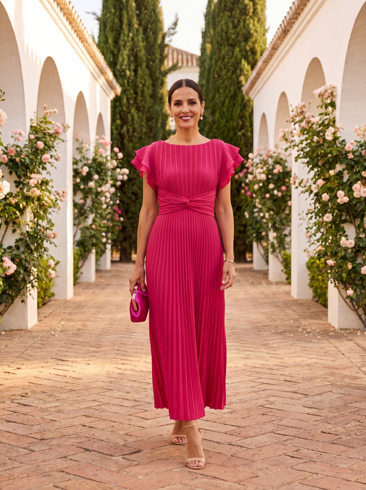 Hazel Tie Front Midi Dress