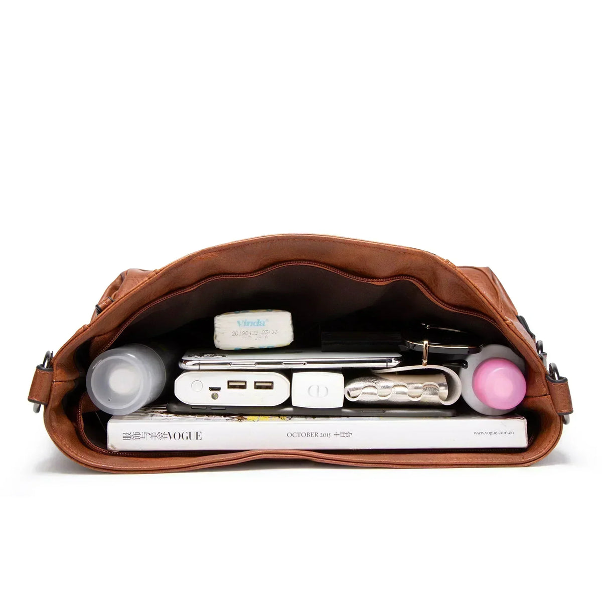 Ines™ Casual Leather Bag - Relaxed Everyday Functional Style