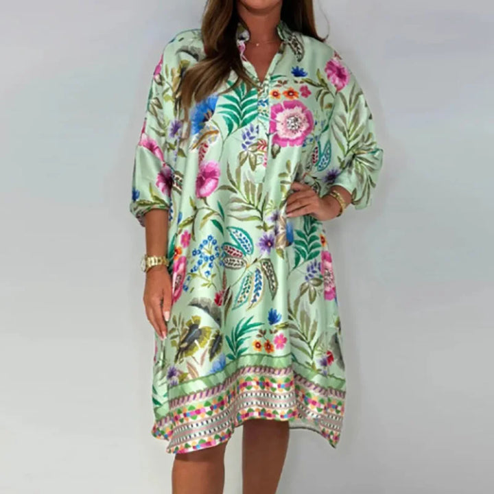 Jane | Vibrant Floral Shirt Dress – Light, Flowy &amp; Effortless
