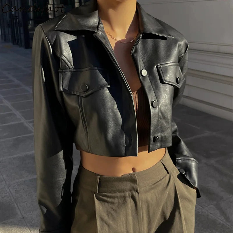 Elisa | Elegant Faux-Leather Jacket