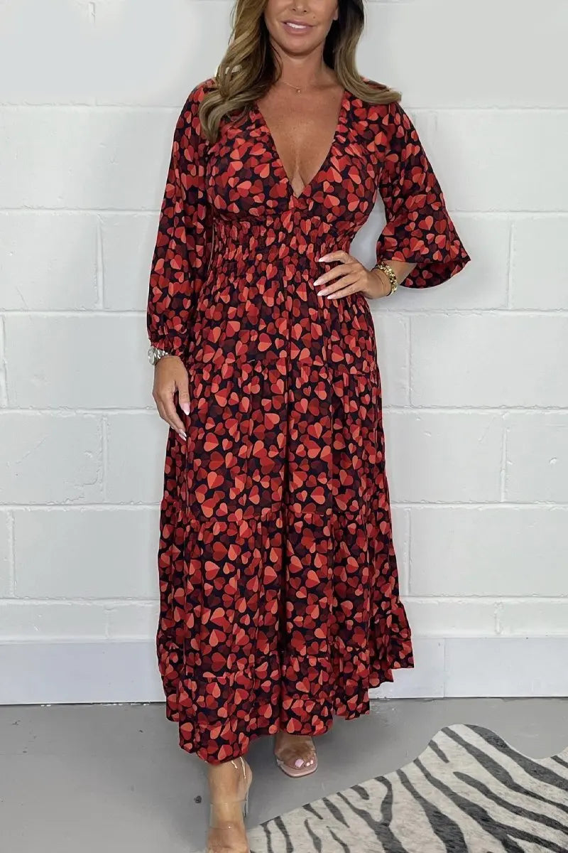 Tina | Elegant Smocked Waist Maxi Dress – Flowy, Flattering &amp; Comfortable