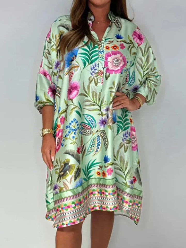 Jane | Vibrant Floral Shirt Dress – Light, Flowy &amp; Effortless