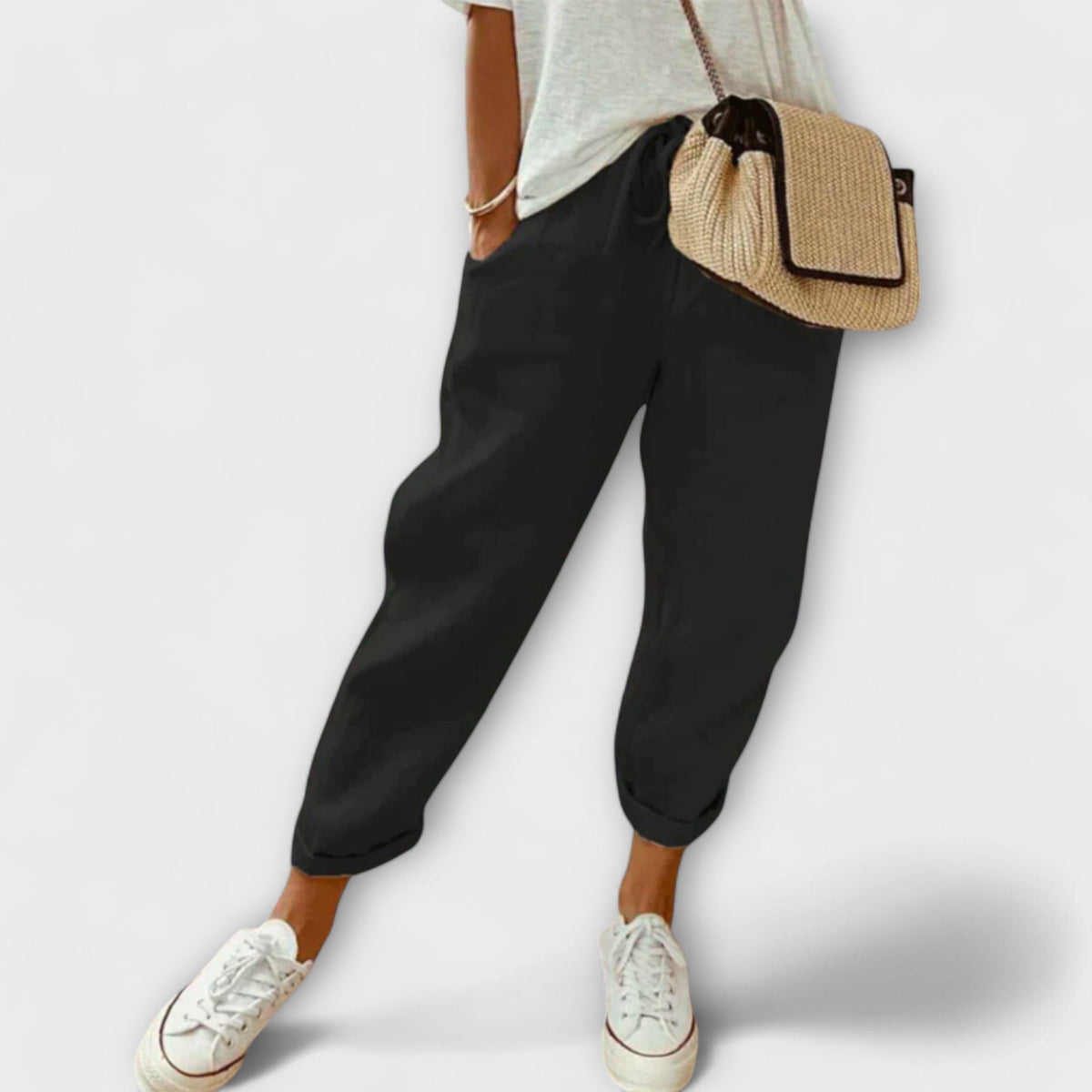 Ella | Elegant Cotton-Linen Pants