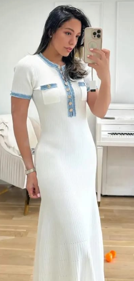 Rhoswen | Azure Collar Dress