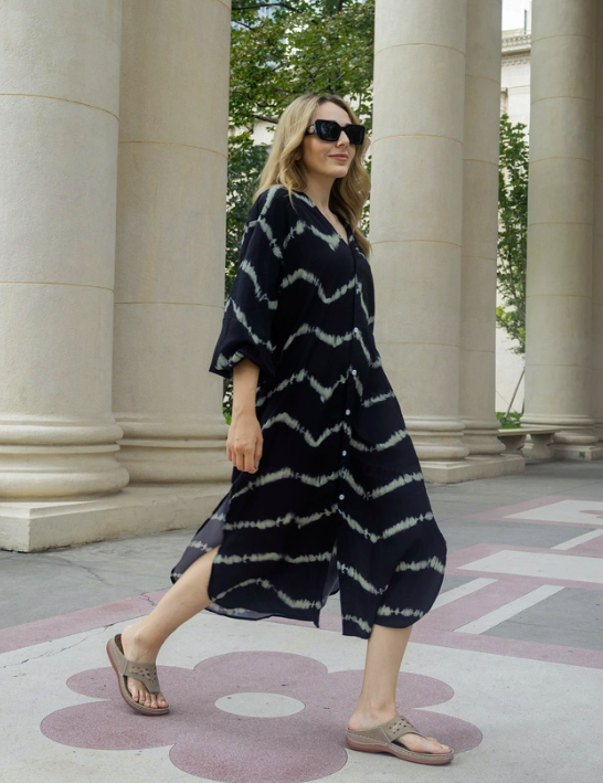 Julia | Boho Striped Maxi Dress