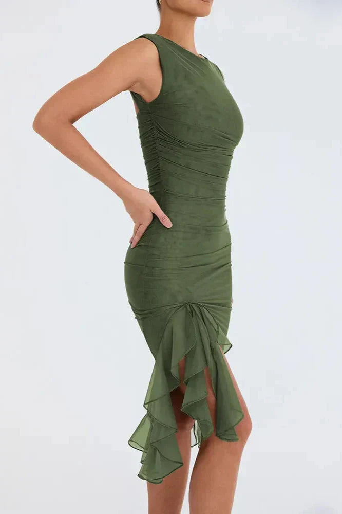 Charlotte - Ruffled Midi Dress