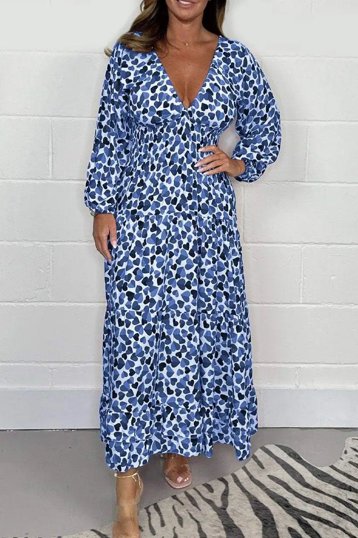 Tina | Elegant Smocked Waist Maxi Dress – Flowy, Flattering &amp; Comfortable