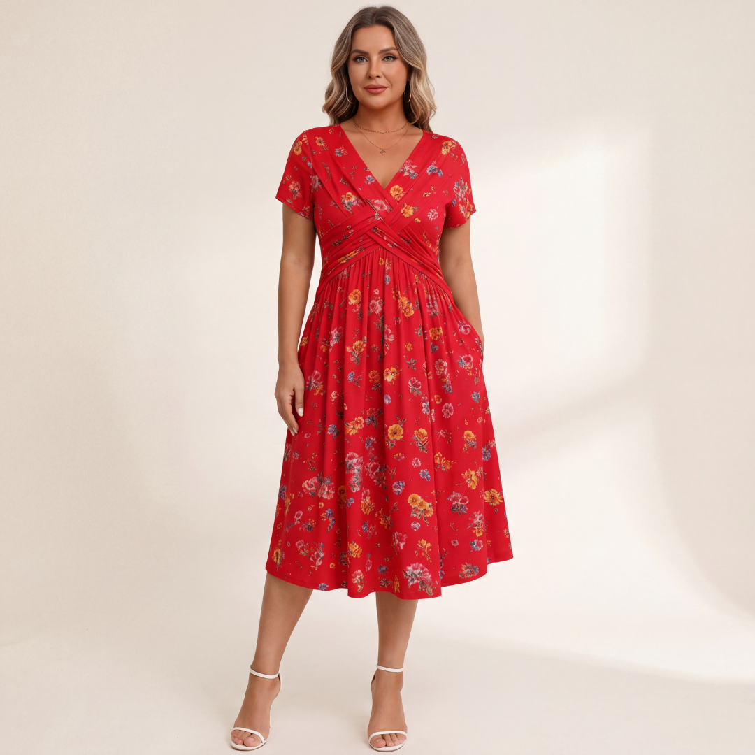Theresa™ Floral Twist Waist Dress