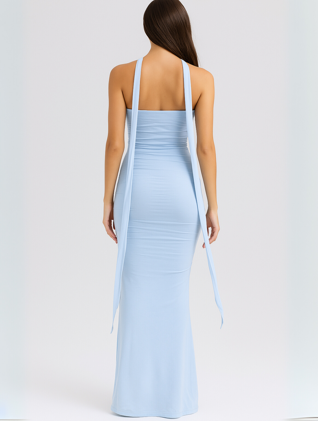 AURENI | Elegant Strapless Choker Dress