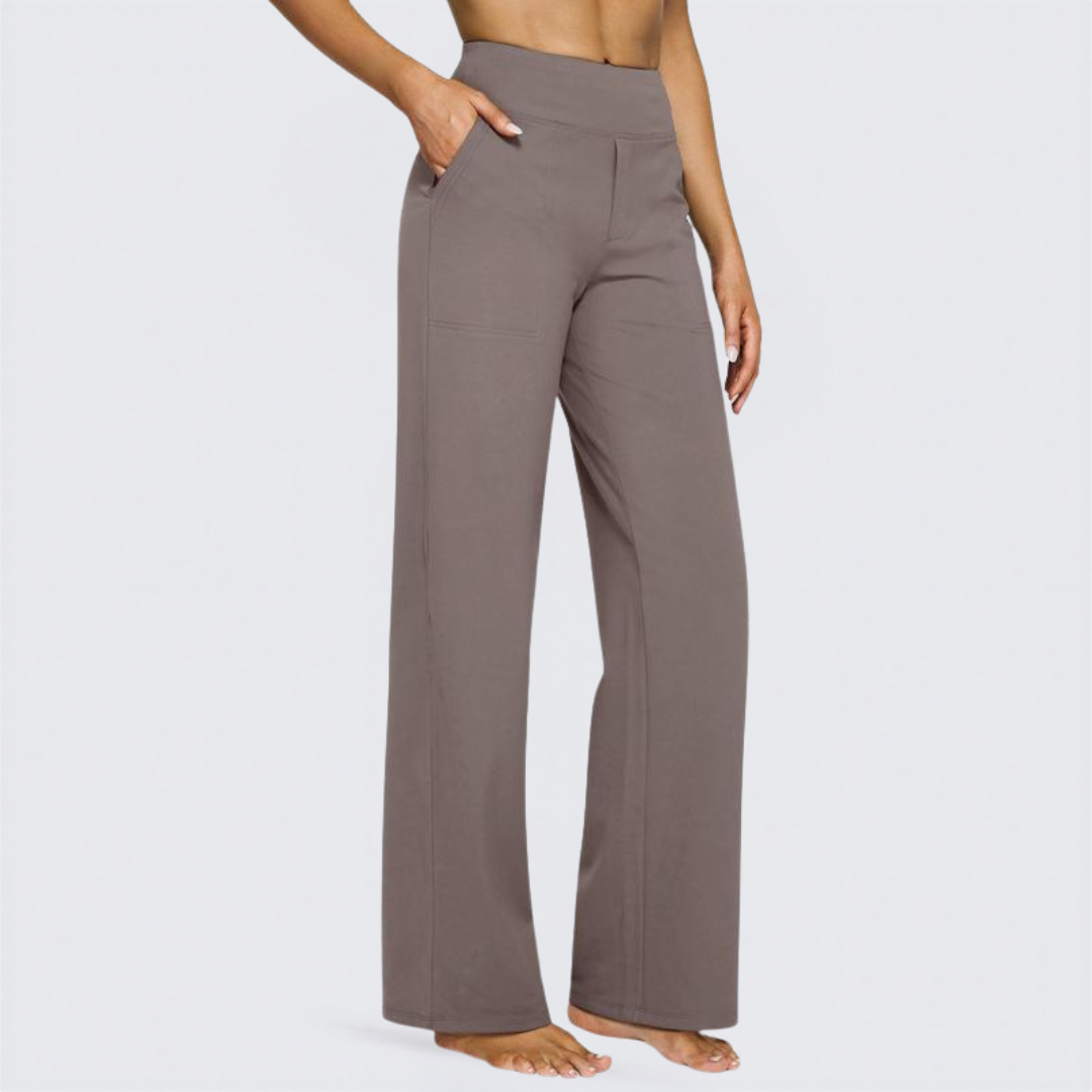 WHITNEYT - Comfortable High-Waist Wide Leg Pants