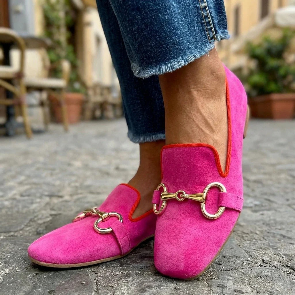 Piper | Fluorescent Metal-Detail Loafers