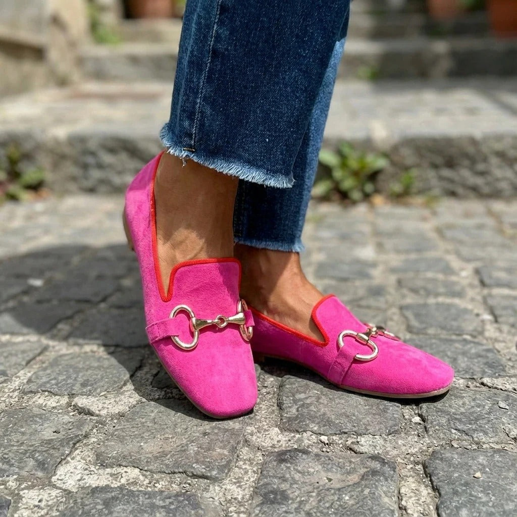 Piper | Fluorescent Metal-Detail Loafers