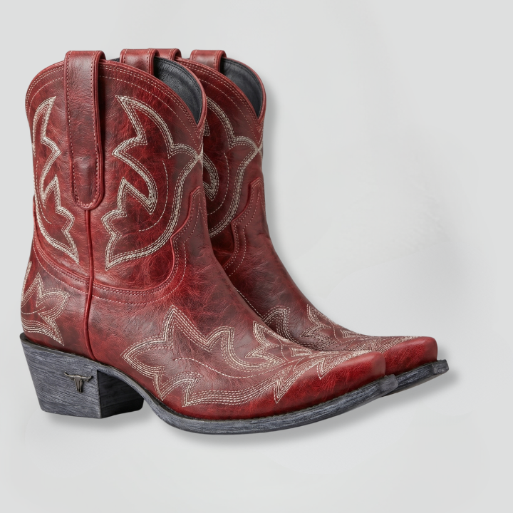 Olivia | Boots with Embroidered Detailing