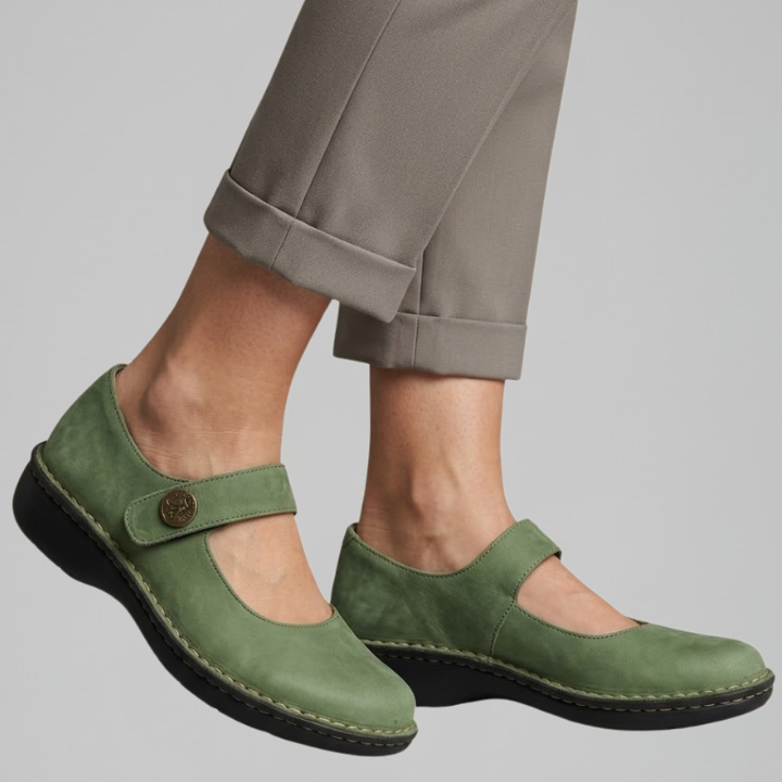 Joan | Orthopaedic Mary Jane Flats with Strap Closure