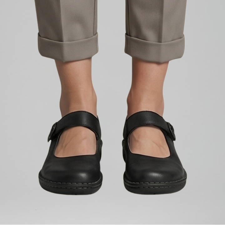 Joan | Orthopaedic Mary Jane Flats with Strap Closure