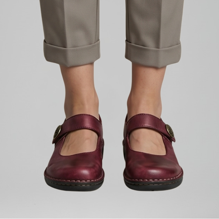 Joan | Orthopaedic Mary Jane Flats with Strap Closure