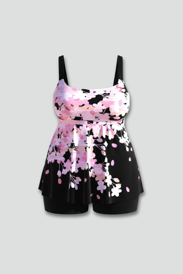 Women’s Tankini Set with Printed Top and Shorts
