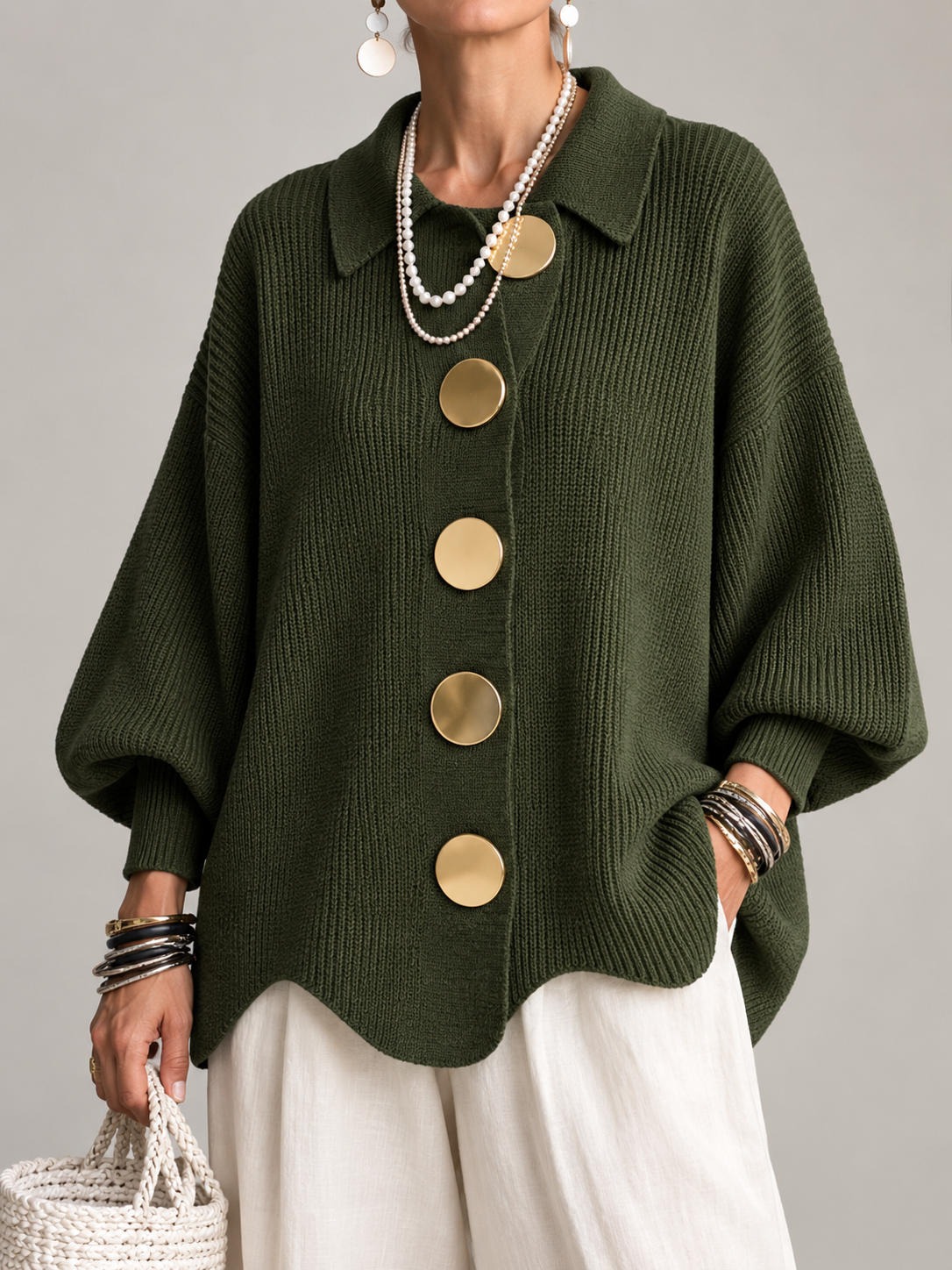 Eleanor Oversized Collared Cardigan