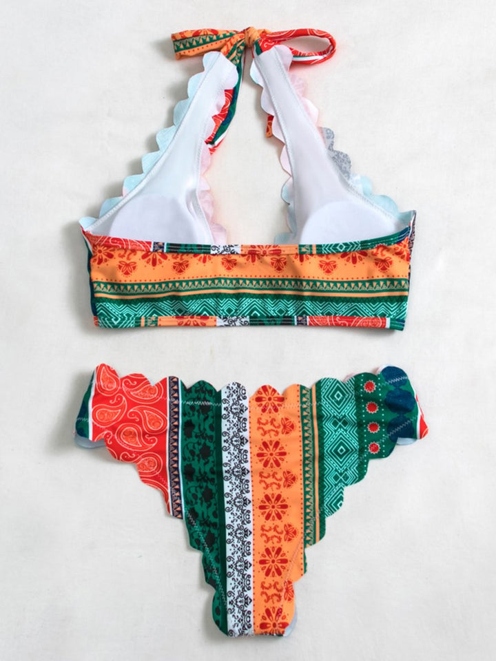 Printed High Waisted Bikini