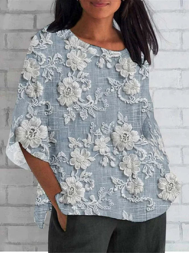 Abigail | Vintage-Print Top